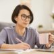 a student working online as a transcriptionist
